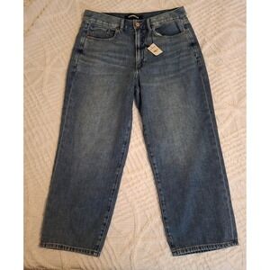 Express Women's Size 10 Cropped Wide Leg High Rise Jeans‎ NWT